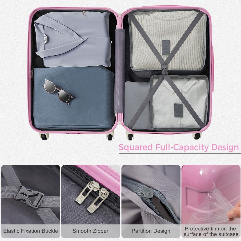 Luggage Sets New Model ABS Hardshell 3pcs Clearance Luggage Hardside Lightweight Durable Suitcase Sets Spinner Wheels Suitcase With TSA Lock 20 24 28