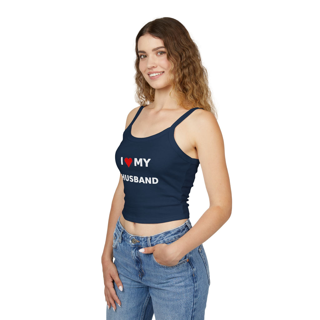 I  My Husband tank top | Women's Spaghetti Strap Tank