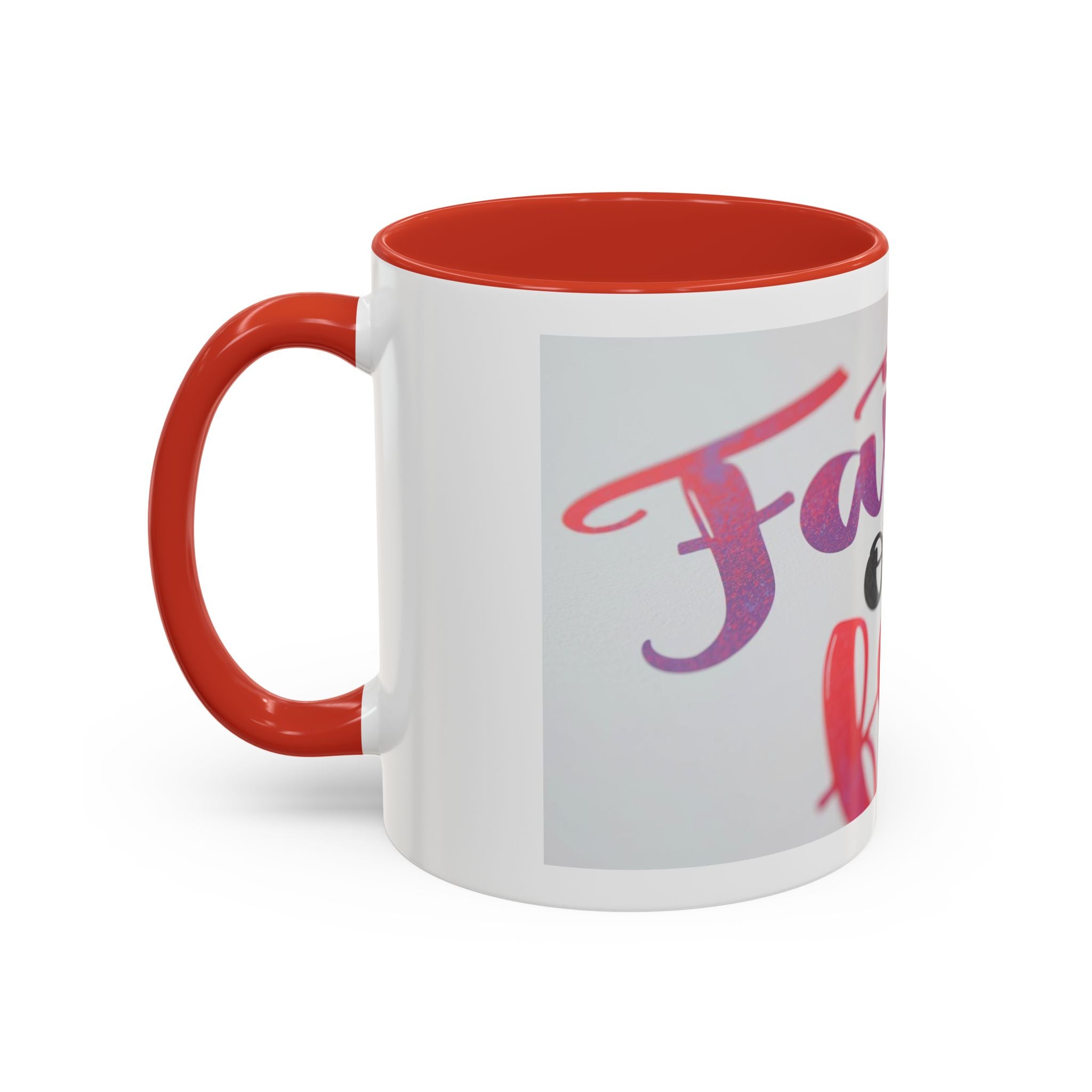 Faith Over Fear Accent Coffee Mug — Inspirational Christian Gift (11/15 oz)