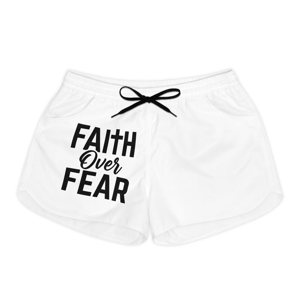 Faith Over Fear Women's Casual Shorts — Inspirational Christian Lounge Shorts