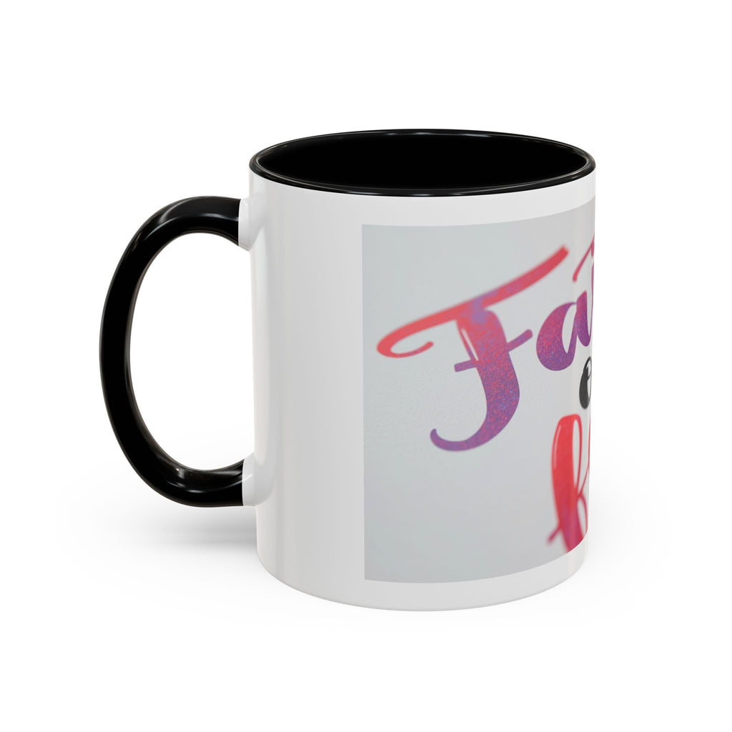 Faith Over Fear Accent Coffee Mug — Inspirational Christian Gift (11/15 oz)