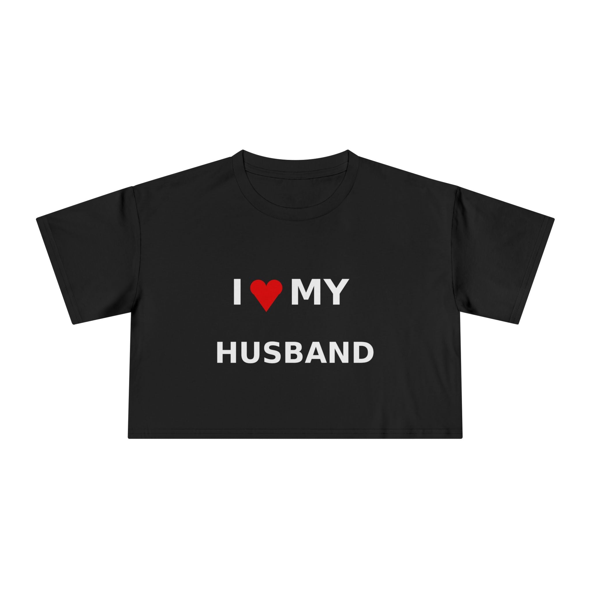 I  My Husband Crop Tee – Women's Valentine Graphic Top