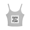 Faith Over Fear Spaghetti Strap Tank Top — Inspirational Religious Crop Top