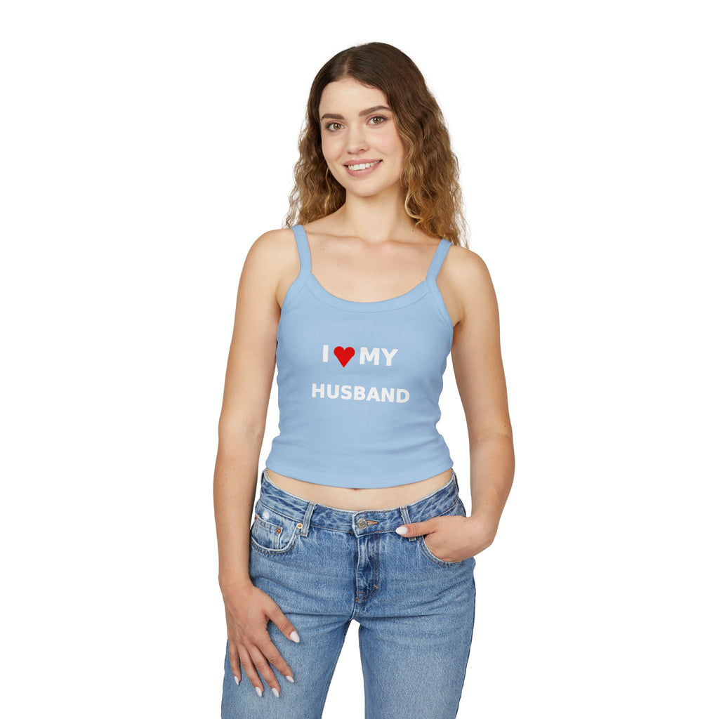 I  My Husband tank top | Women's Spaghetti Strap Tank