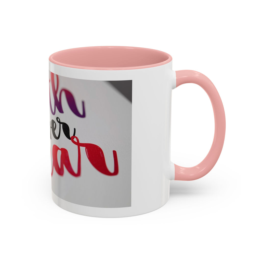 Faith Over Fear Accent Coffee Mug — Inspirational Christian Gift (11/15 oz)