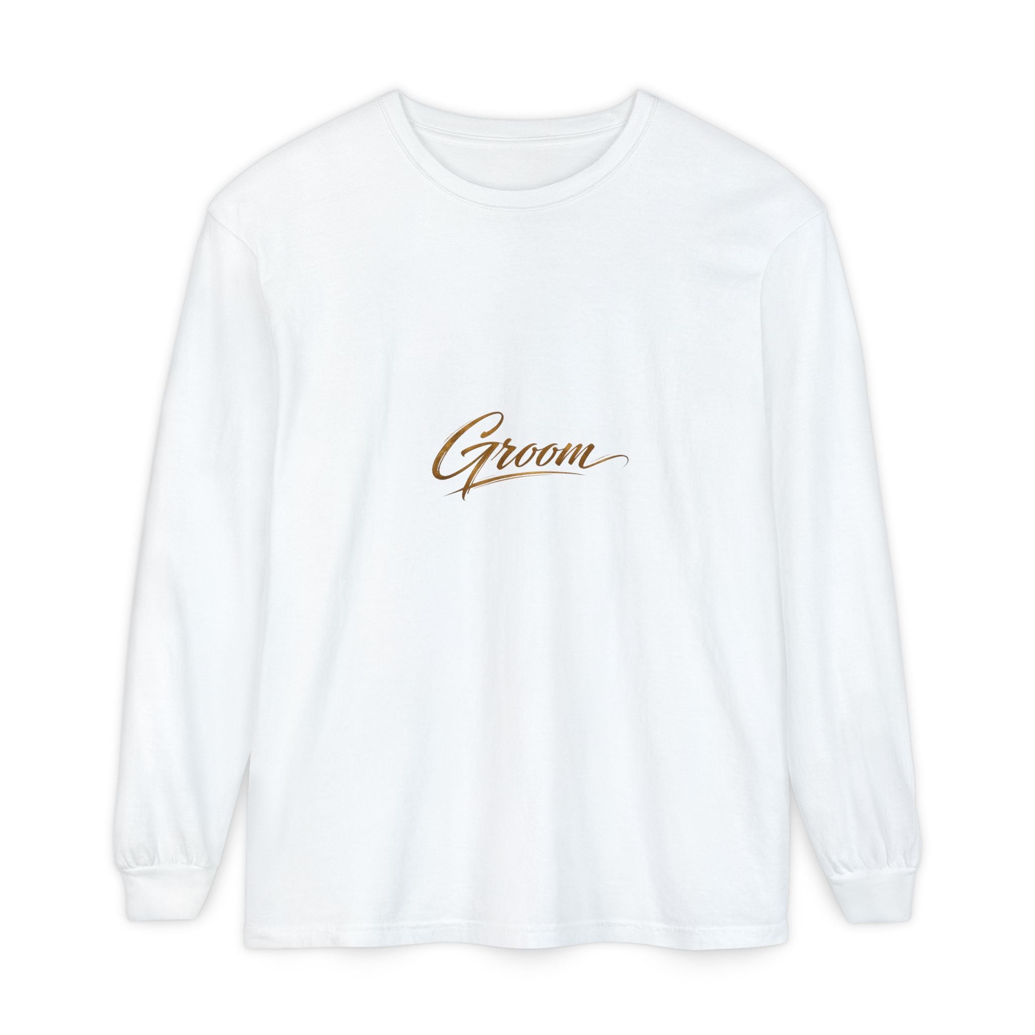 Groom Long Sleeve Tee — Wedding Party Shirt