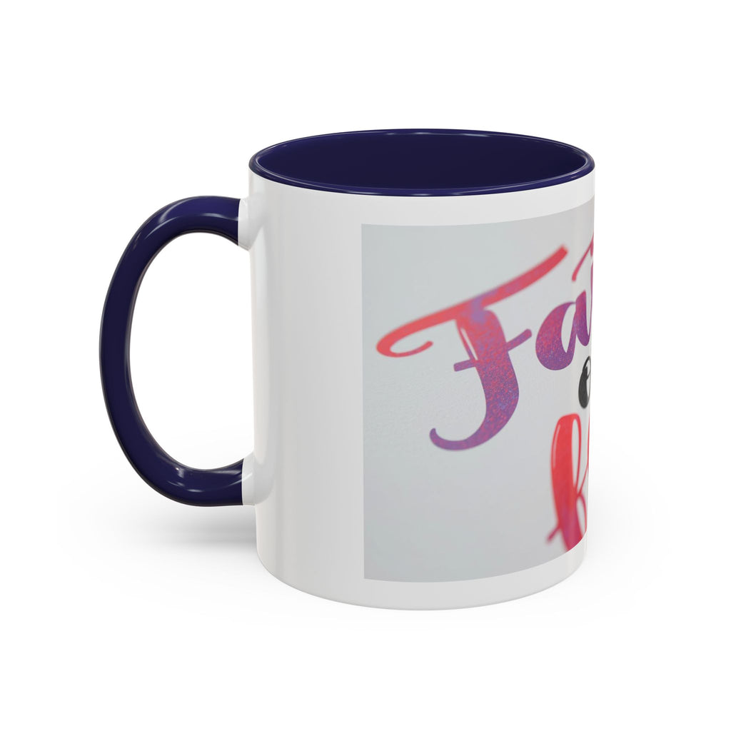 Faith Over Fear Accent Coffee Mug — Inspirational Christian Gift (11/15 oz)