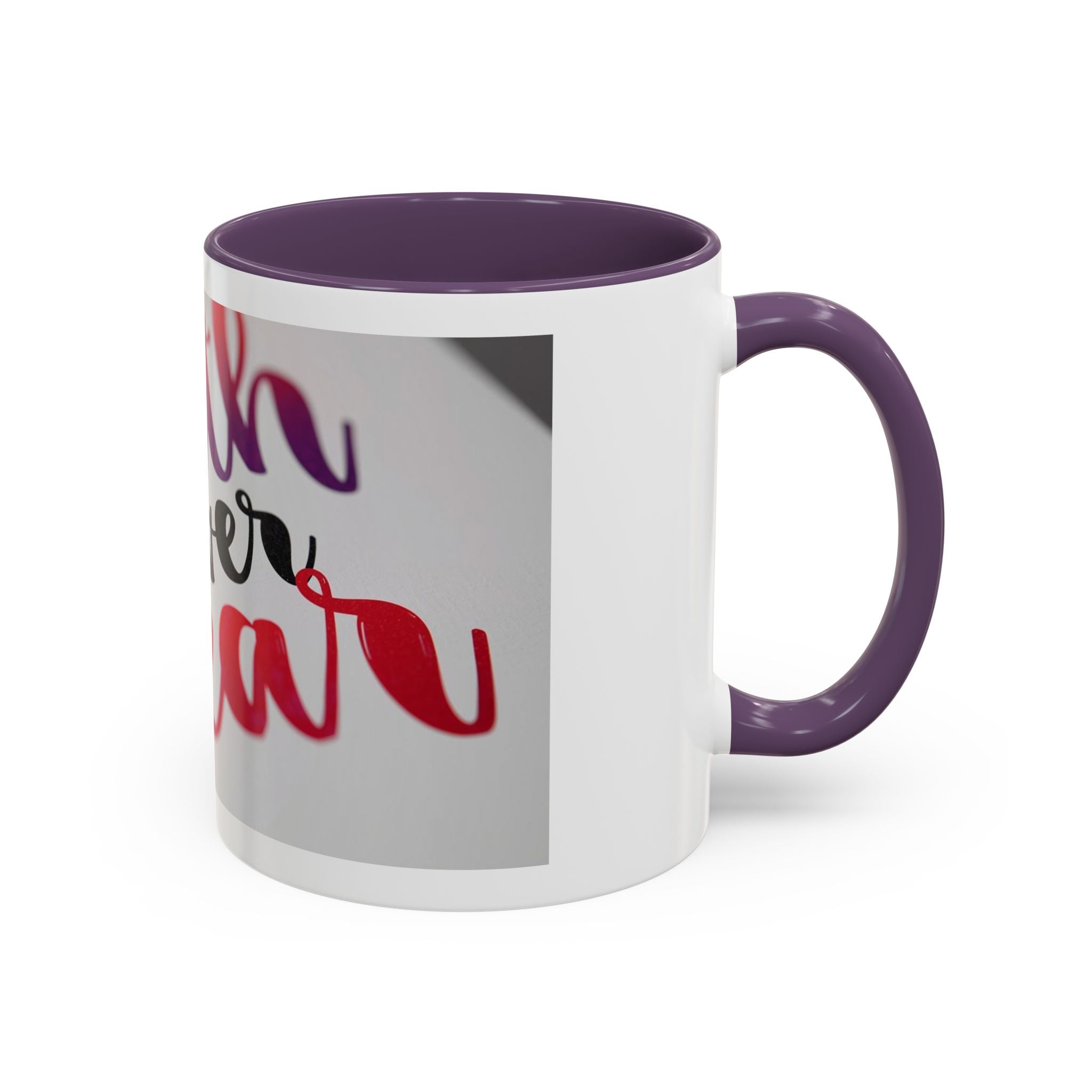 Faith Over Fear Accent Coffee Mug — Inspirational Christian Gift (11/15 oz)
