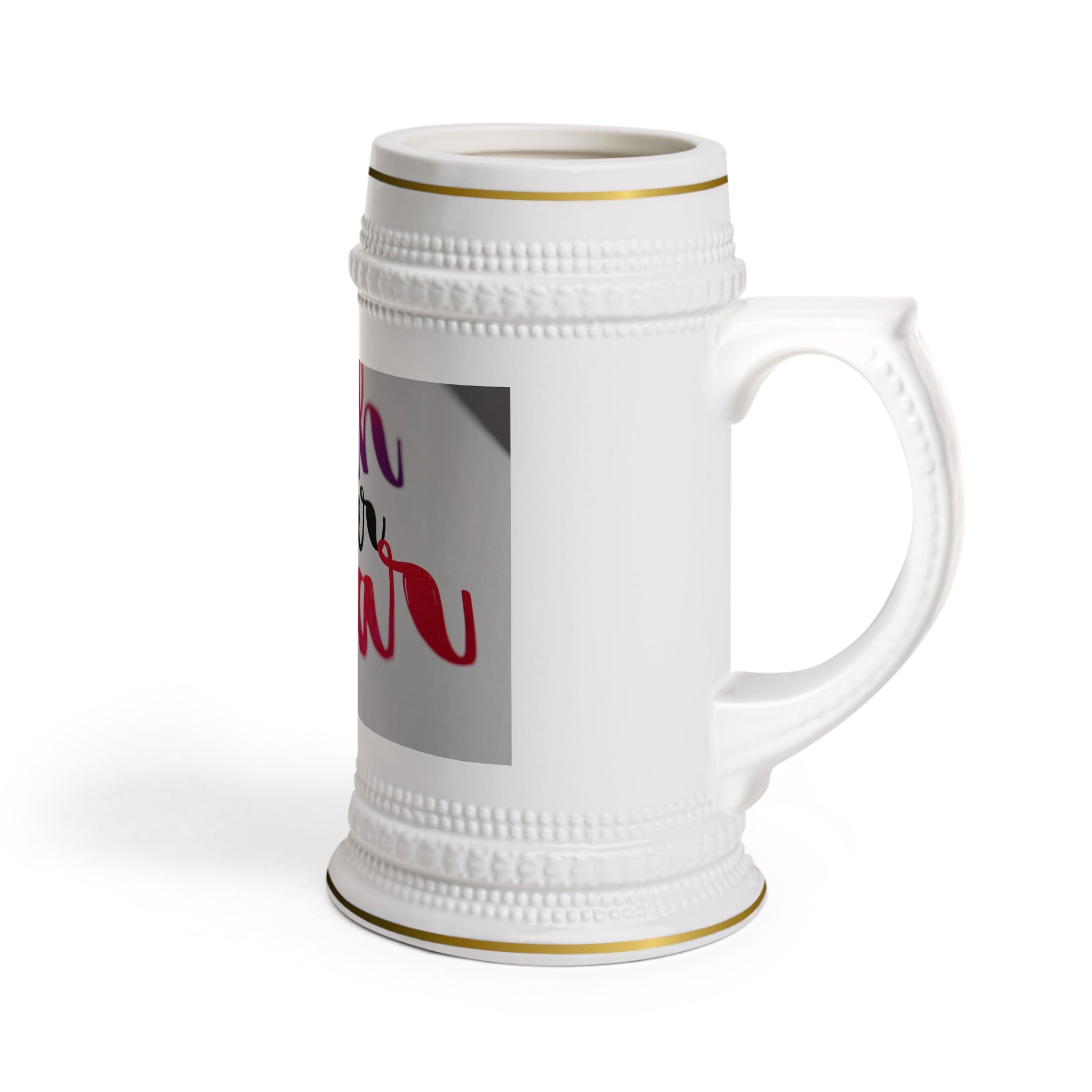Faith Over Fear Beer Stein Mug — Inspirational Christian Beer Stein