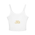 Faith Over Everything Tank Top – Women's Spiritual Cropped Spaghetti Strap