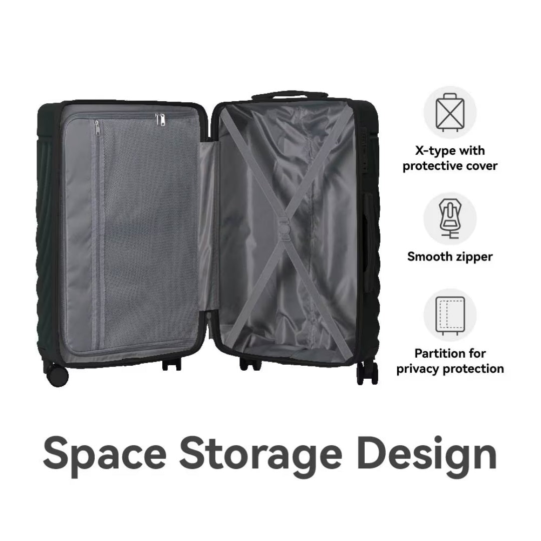 Luggage Sets ABS Hardshell 3pcs Luggage, Lightweight Durable Suitcase Sets Spinner Wheels Suitcase With TSA Lock 20''24''28'' Available Dark Green
