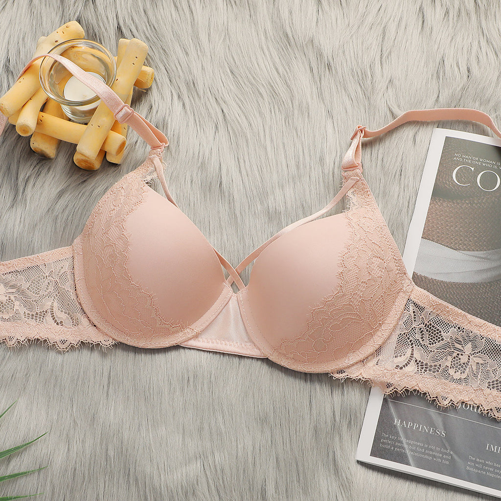 Women's Lingerie Set, Pink, Sweet And Comfortable Push-up Bra For Women