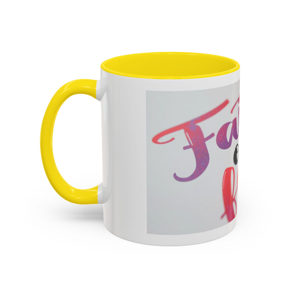 Faith Over Fear Accent Coffee Mug — Inspirational Christian Gift (11/15 oz)