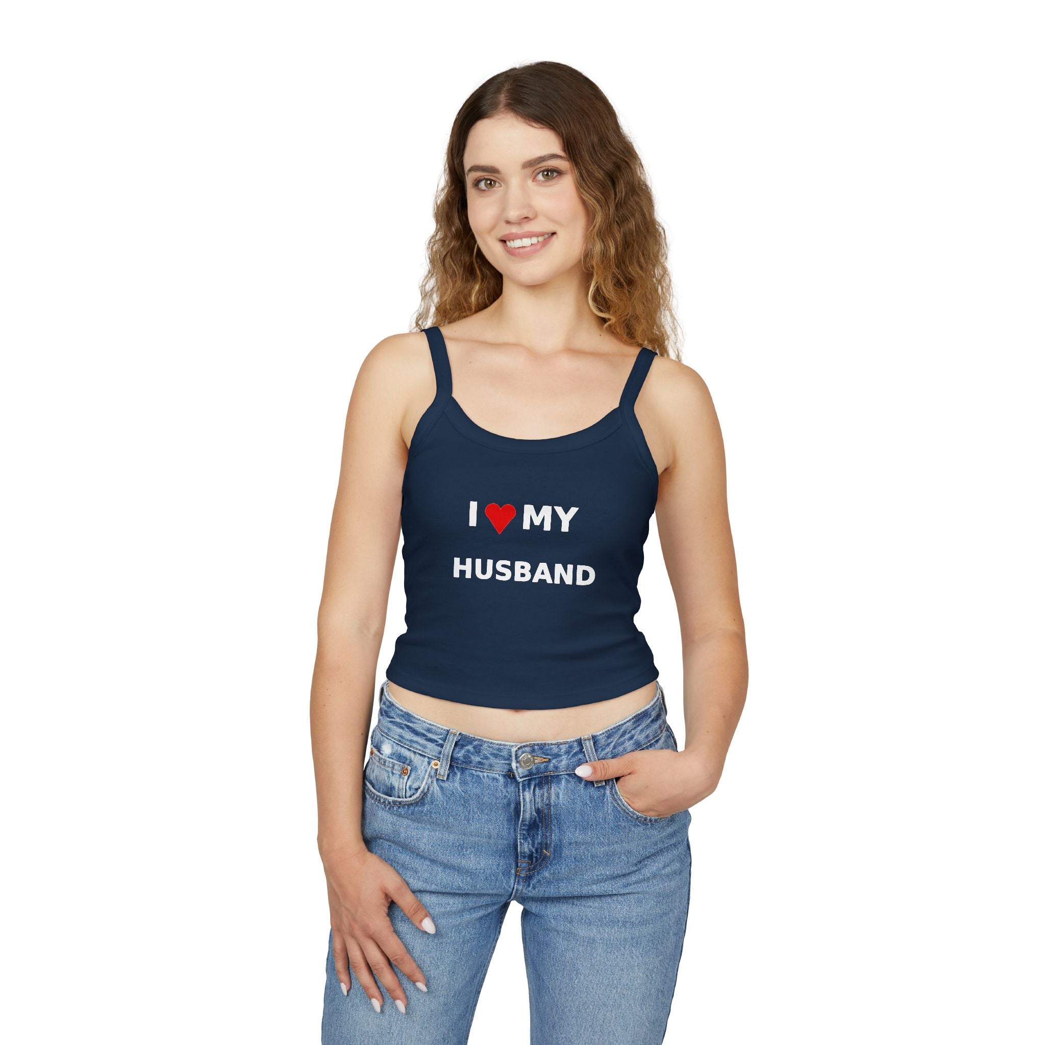 I  My Husband tank top | Women's Spaghetti Strap Tank