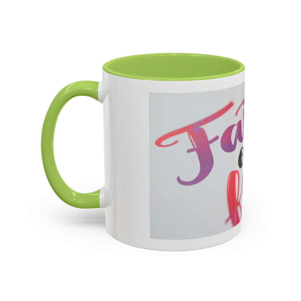 Faith Over Fear Accent Coffee Mug — Inspirational Christian Gift (11/15 oz)