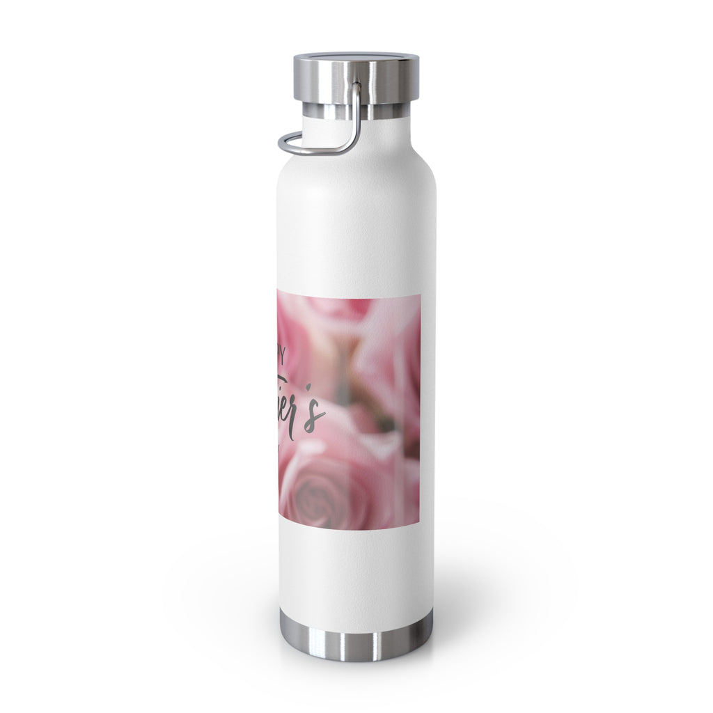 Happy Mother's Day Rose Pattern Water Bottle | 22oz Insulated