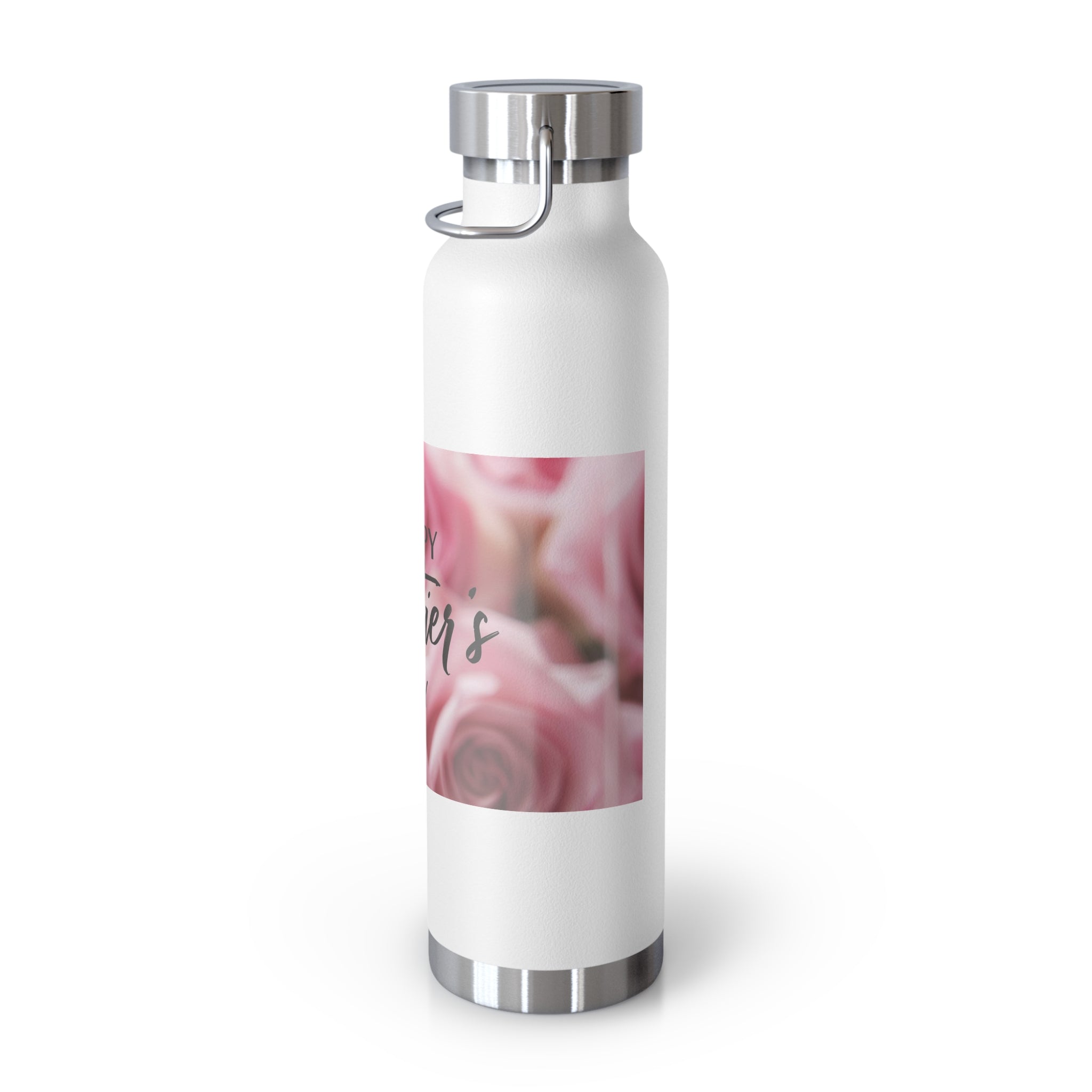 Happy Mother's Day Rose Pattern Water Bottle | 22oz Insulated