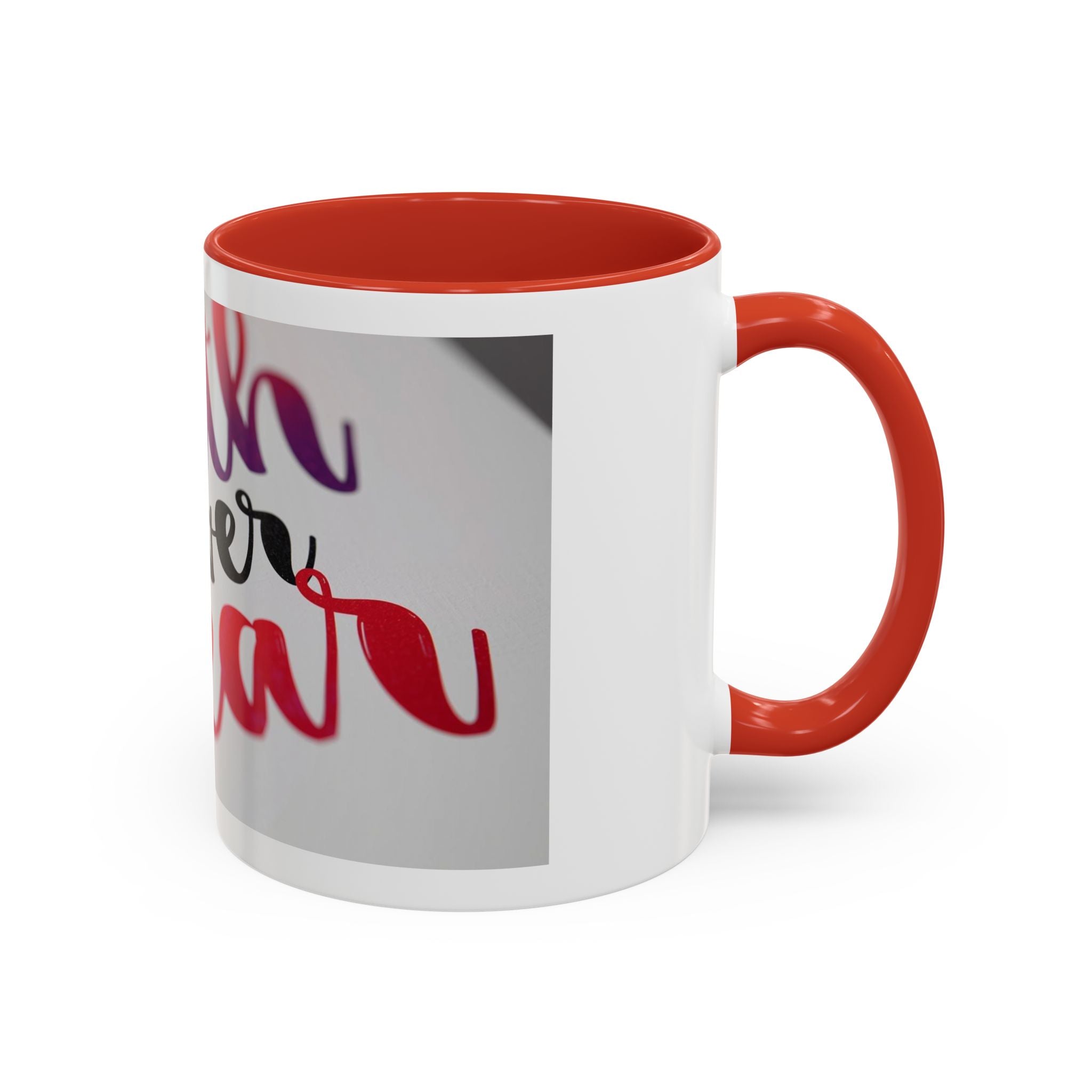 Faith Over Fear Accent Coffee Mug — Inspirational Christian Gift (11/15 oz)
