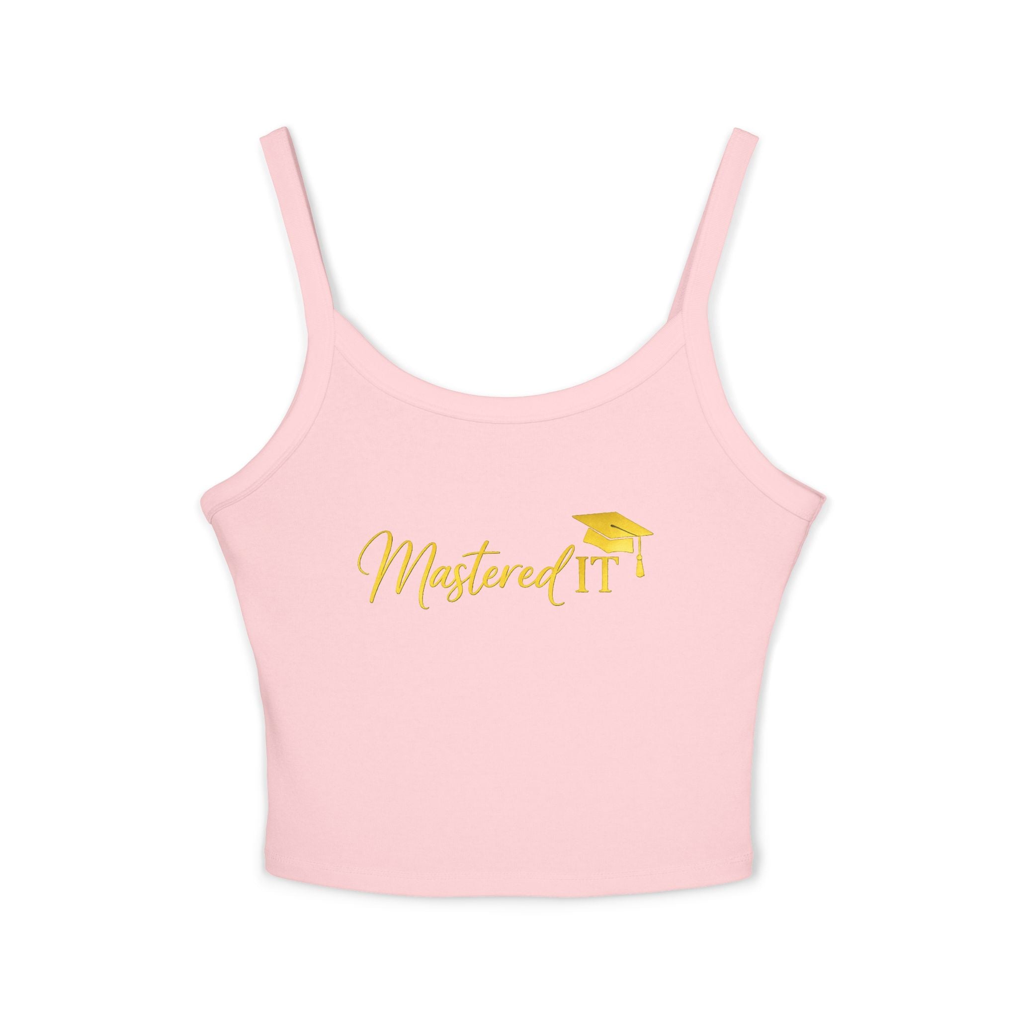 Mastered It graduation mortarboard Tank Top | gold script
