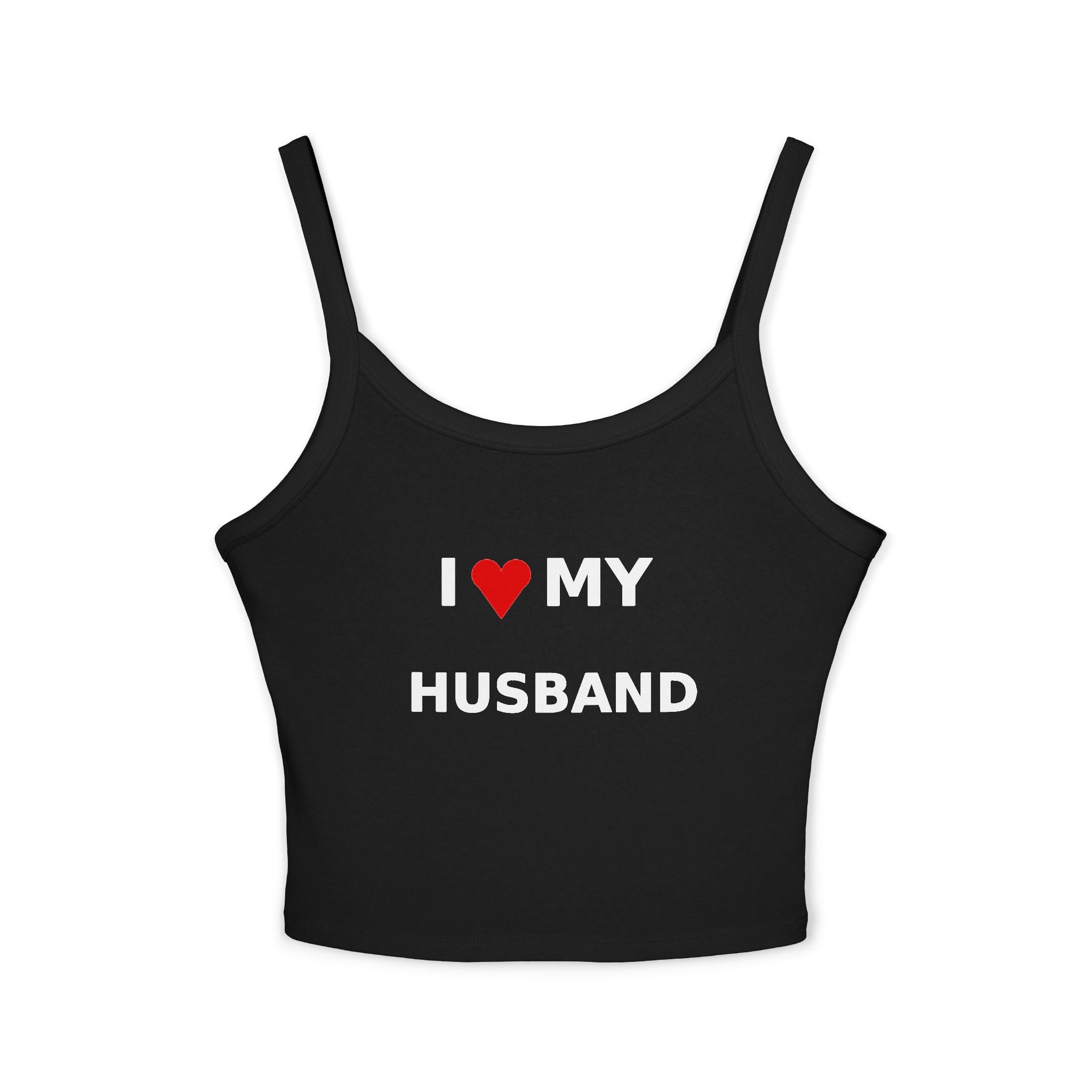 I  My Husband tank top | Women's Spaghetti Strap Tank