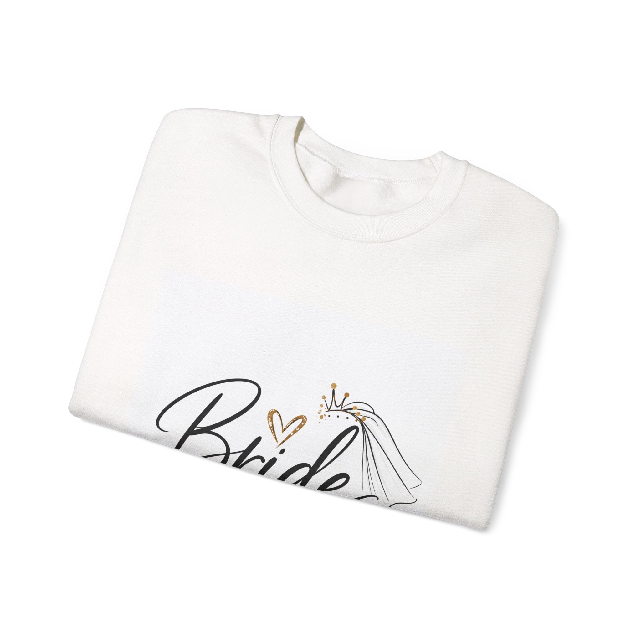 Bride Crewneck Sweatshirt — Bridal Veil & Heart Wedding Pullover