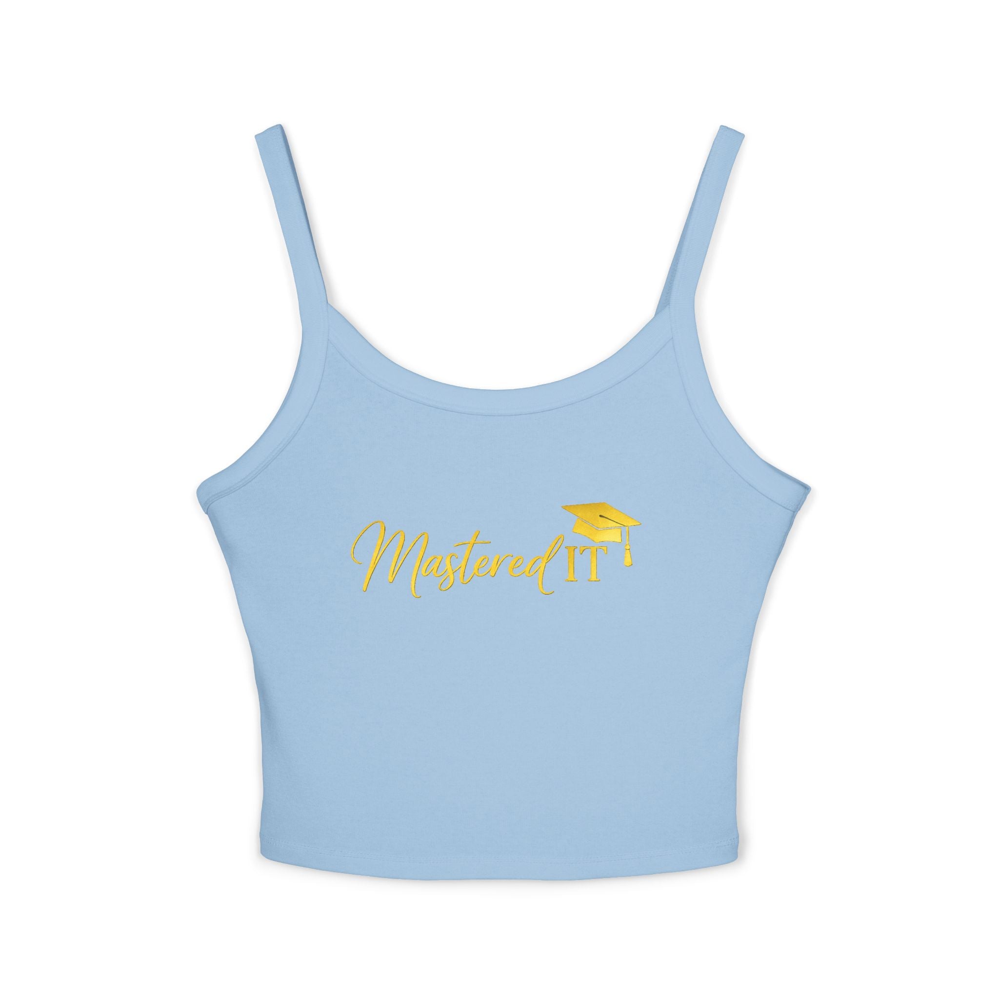 Mastered It graduation mortarboard Tank Top | gold script