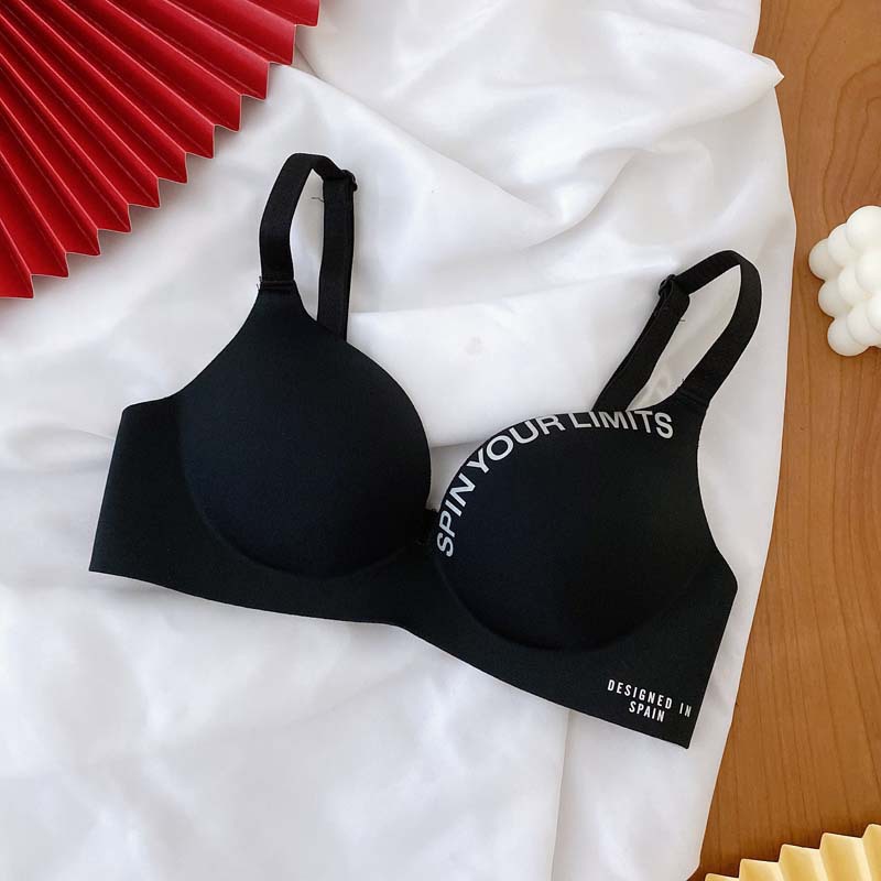 British Letters Bra One-piece Seamless Wireless Adjustable Underwear For Women
