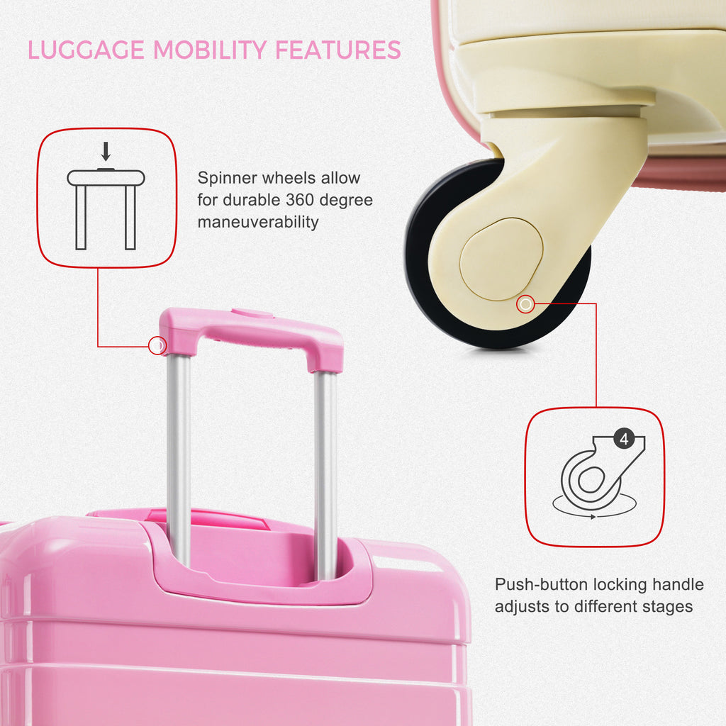 Luggage Sets New Model ABS Hardshell 3pcs Clearance Luggage Hardside Lightweight Durable Suitcase Sets Spinner Wheels Suitcase With TSA Lock 20 24 28