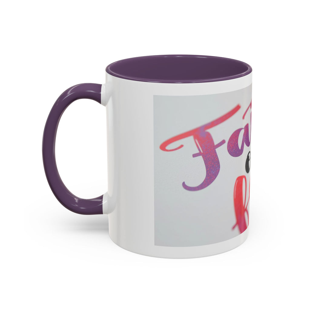 Faith Over Fear Accent Coffee Mug — Inspirational Christian Gift (11/15 oz)