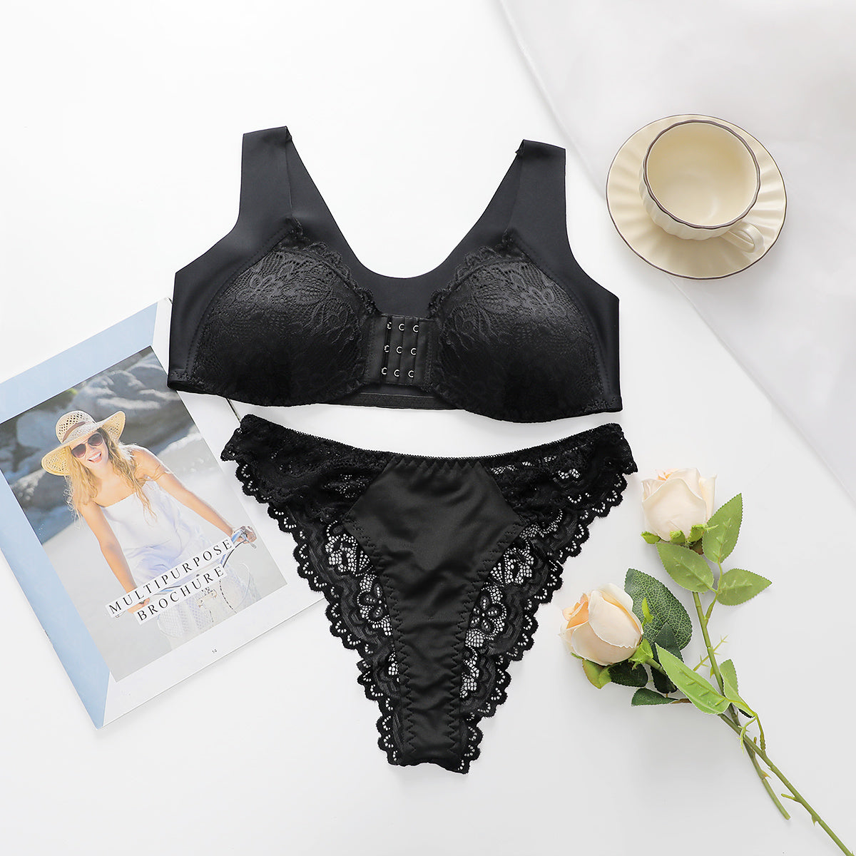 Women's Lingerie Set, Front Buckle, Comfortable Push-up Bra For Women