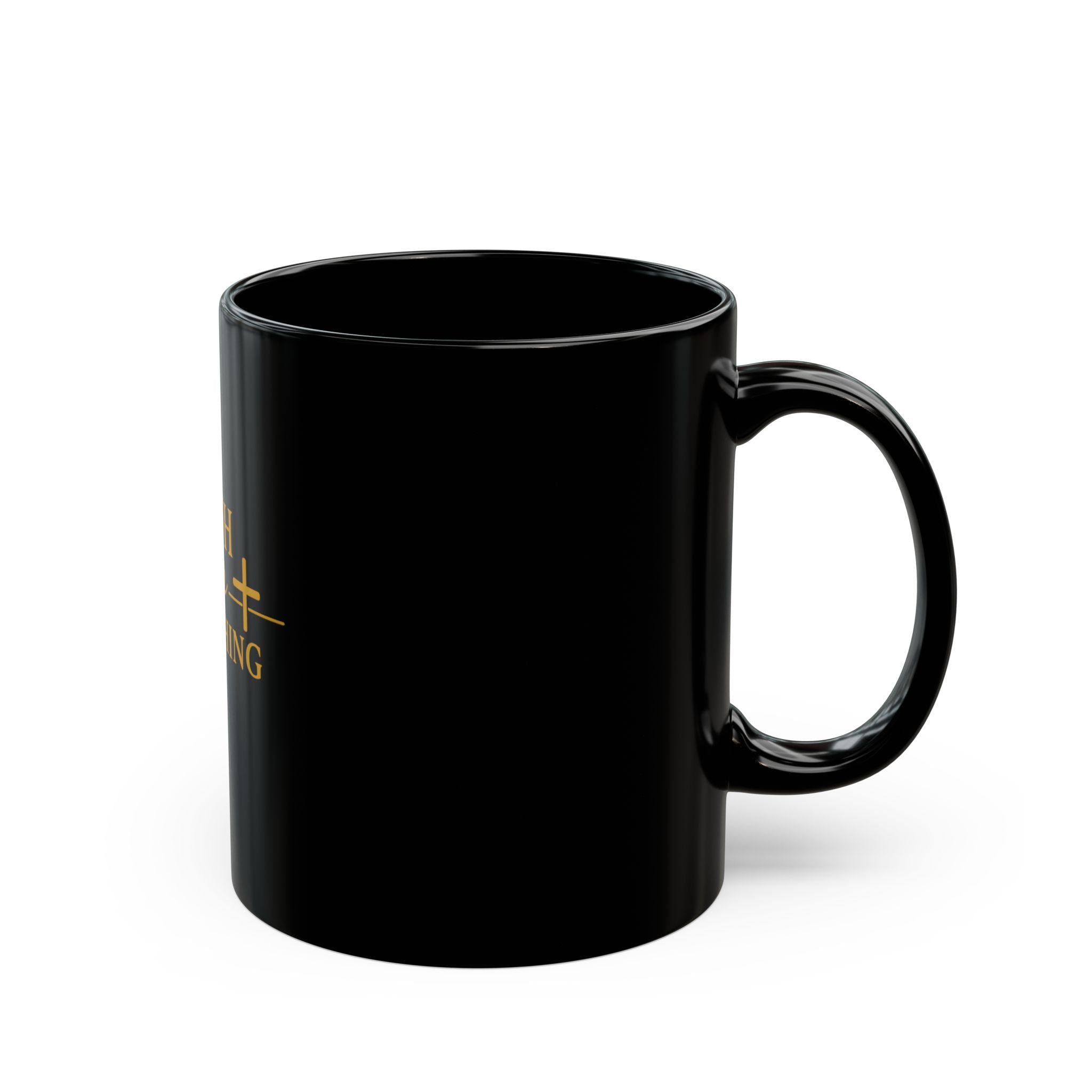 Faith Over Everything Black Mug — Inspirational Christian Coffee Cup (11oz & 15oz)