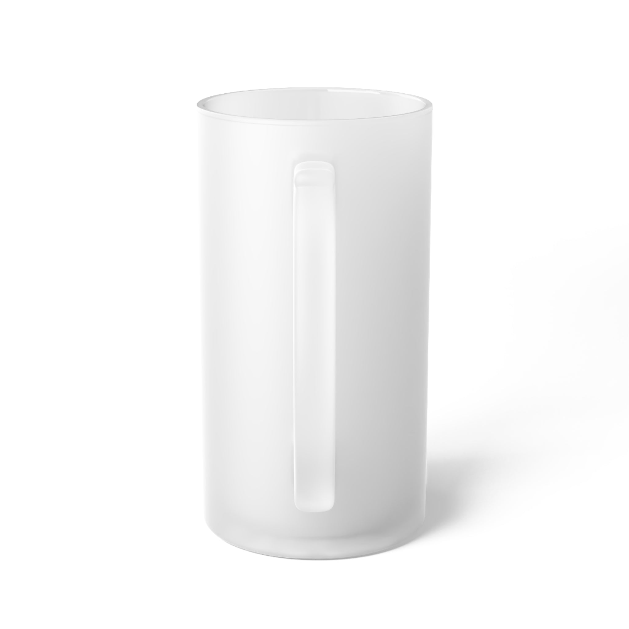 God Covers Me on Every Side Frosted Glass Beer Mug | Christian Faith Typography