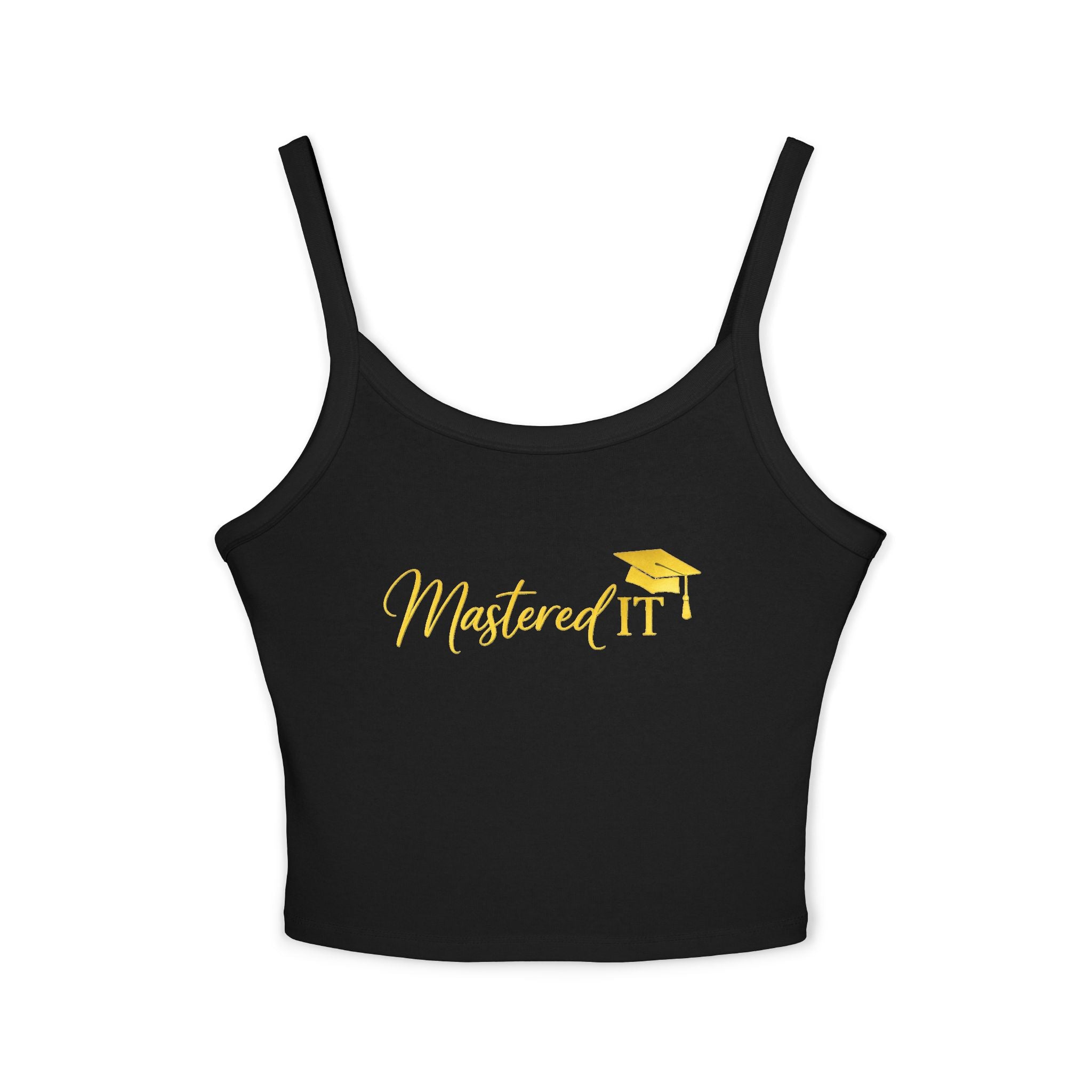 Mastered It graduation mortarboard Tank Top | gold script