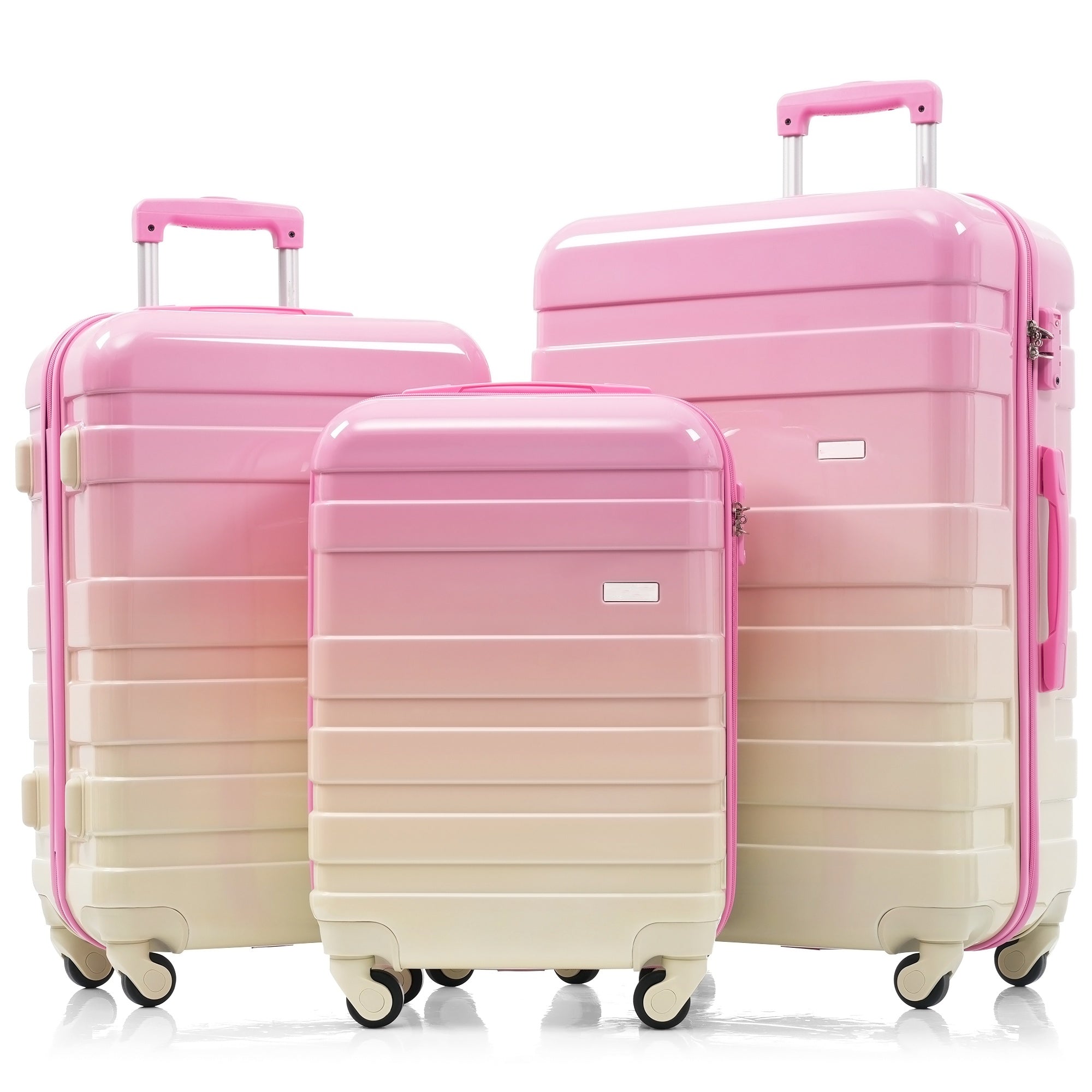 Luggage Sets New Model ABS Hardshell 3pcs Clearance Luggage Hardside Lightweight Durable Suitcase Sets Spinner Wheels Suitcase With TSA Lock 20 24 28
