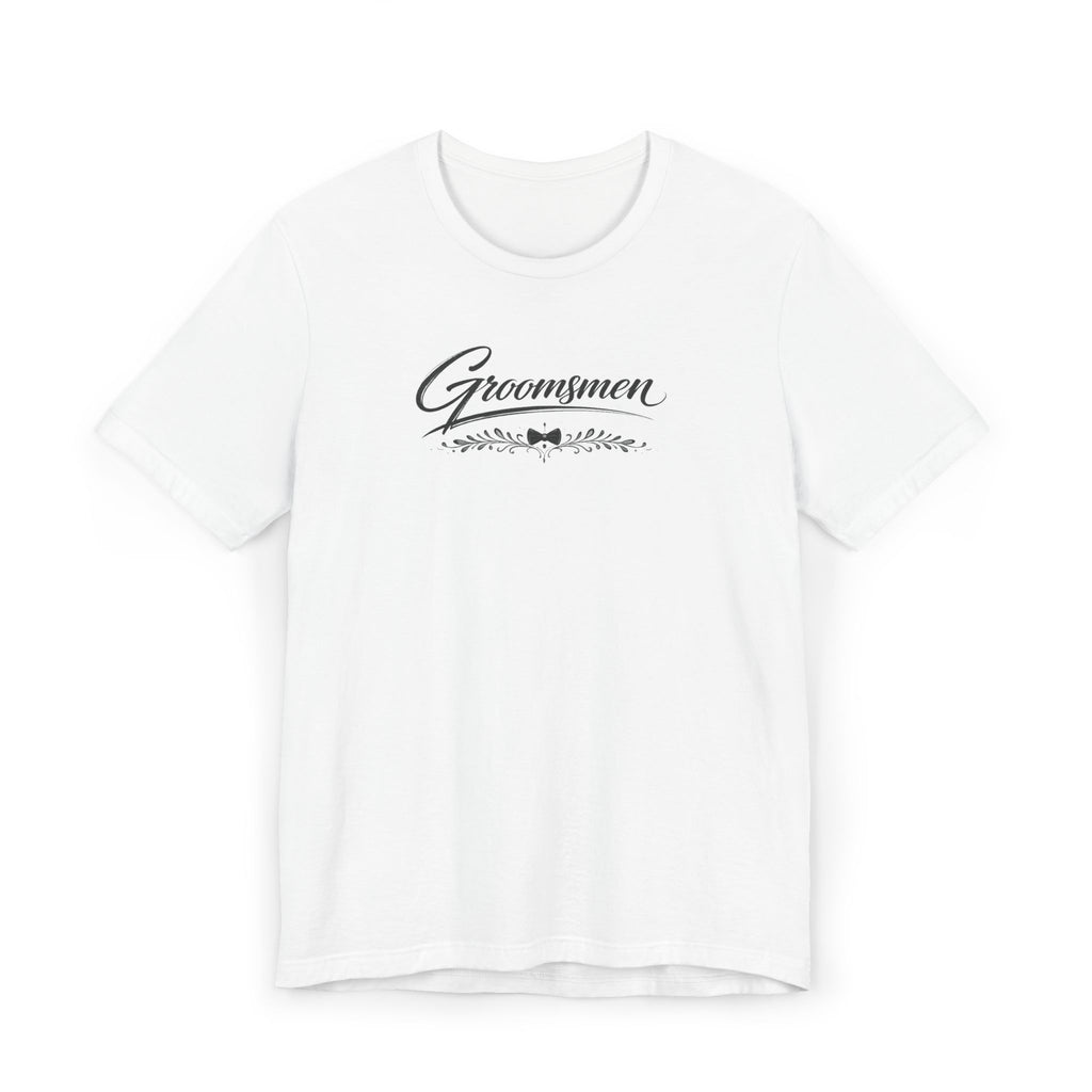 Groomsmen T-Shirt — Elegant Script Wedding Party Tee