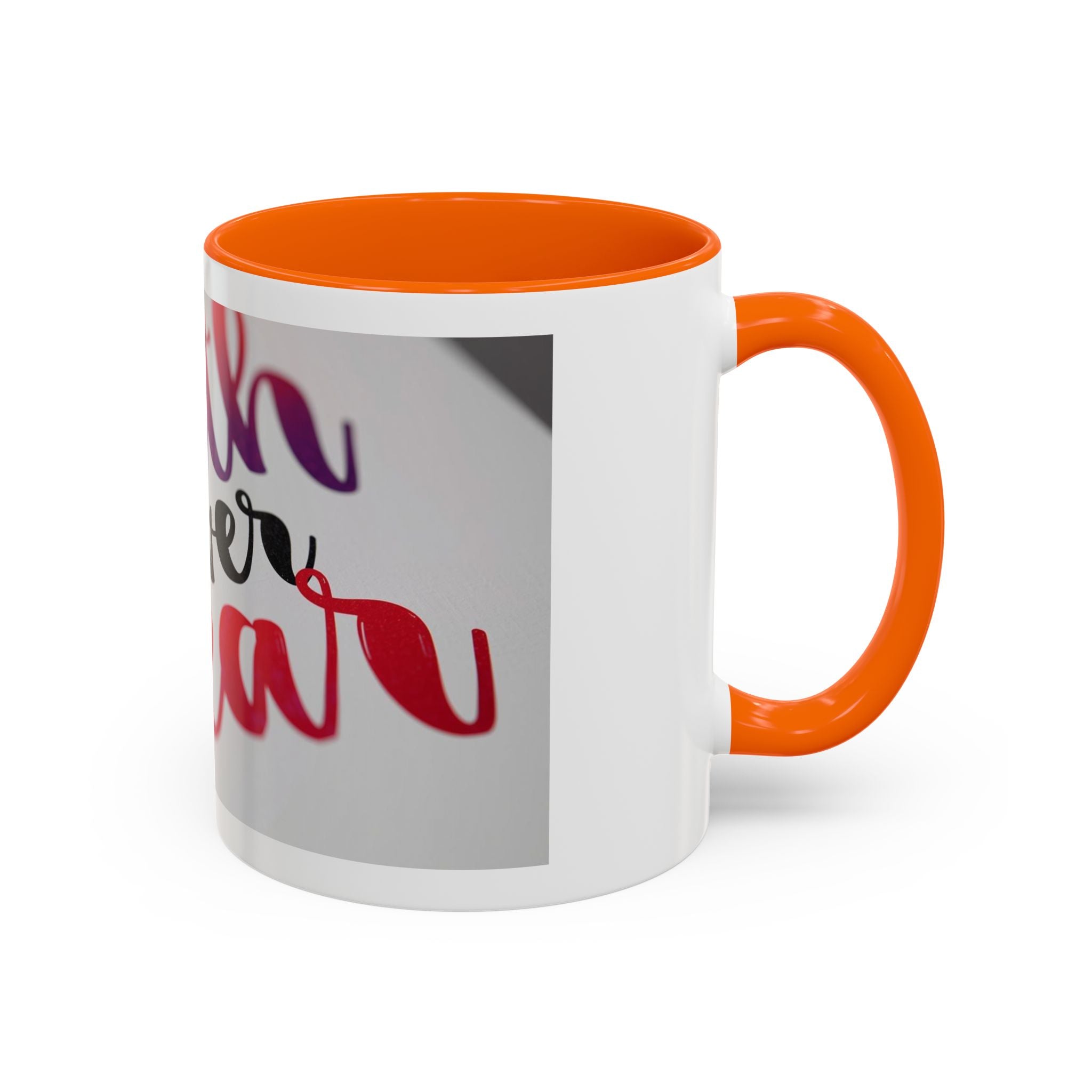Faith Over Fear Accent Coffee Mug — Inspirational Christian Gift (11/15 oz)