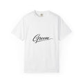 Groom T-Shirt — Elegant Script Wedding Tee for Grooms