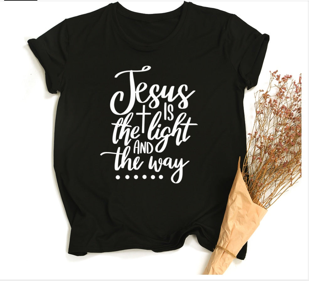 Fashion Personality Cross Letter Loose Ladies Top