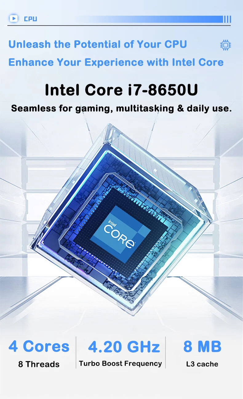 New 15.6" Laptop Intel Core i7-8650U 32GB 2TB Gaming PC Ultra Slim Office Study Computer PC Windows 11 Pro  1920*1080 HD