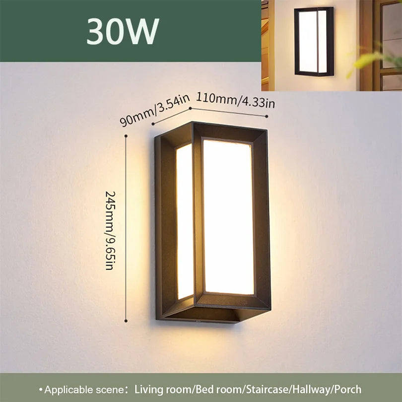 Led Outdoor Wall Light Waterproof IP66 Motion Sensor Led Outdoor Lighting Porch Lights Balcony Garden Lights Outdoor Wall Lamp