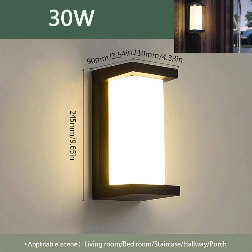 Led Outdoor Wall Light Waterproof IP66 Motion Sensor Led Outdoor Lighting Porch Lights Balcony Garden Lights Outdoor Wall Lamp