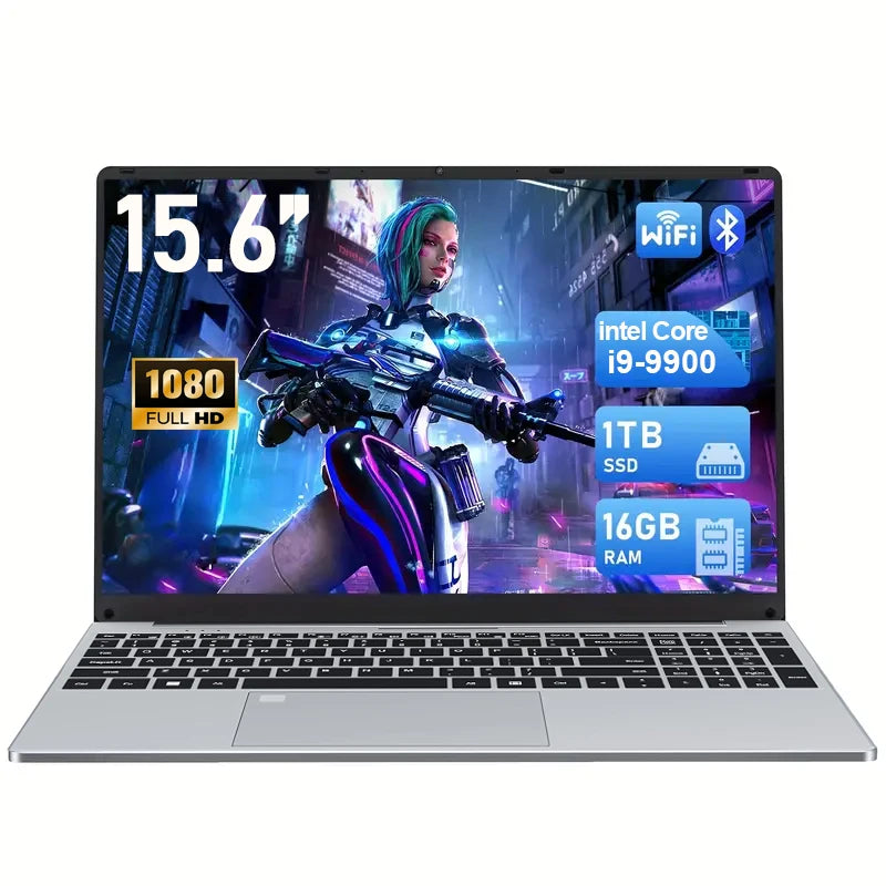2026 LENO 15.6 Inch 4K HD Laptop Intel Core i9-9900 Win11 16GB RAM 1TB SSD Ultra Thin Portable Gaming Business Notebook Computer