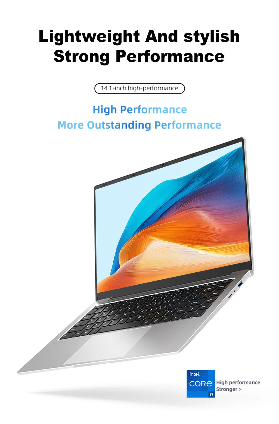 14.1"Laptop Computer Intel Core i7 9850H Atom 3950 Ultra slim Notebook PC 12GB RAM 1TB 2TB SSD Office Study 1920*1080 Windows 11