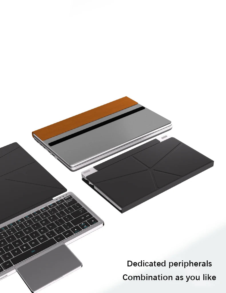 Dual Screen Notebook Intel N100 32GB DDR4 2TB SSD 10.9*2 Inch Touch Screen 2 in 1 Laptop Tablet Portable Business Computer WIFI6