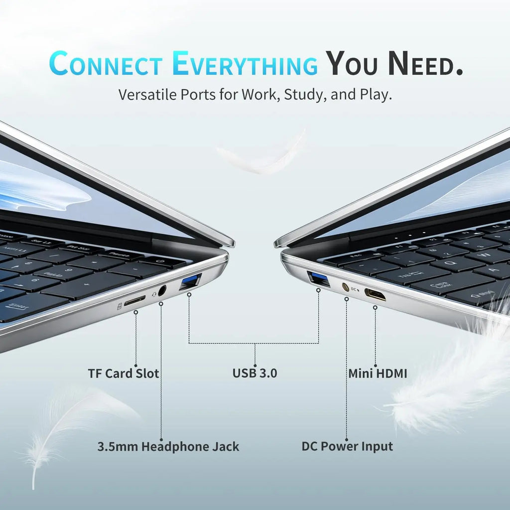 ACEKAMAS 14.1" Intel N150 Gaming laptop 16GB RAM 1TB 2TB SSD Portable laptops Windows 11 Pro Office Gaming Notebook computer PC