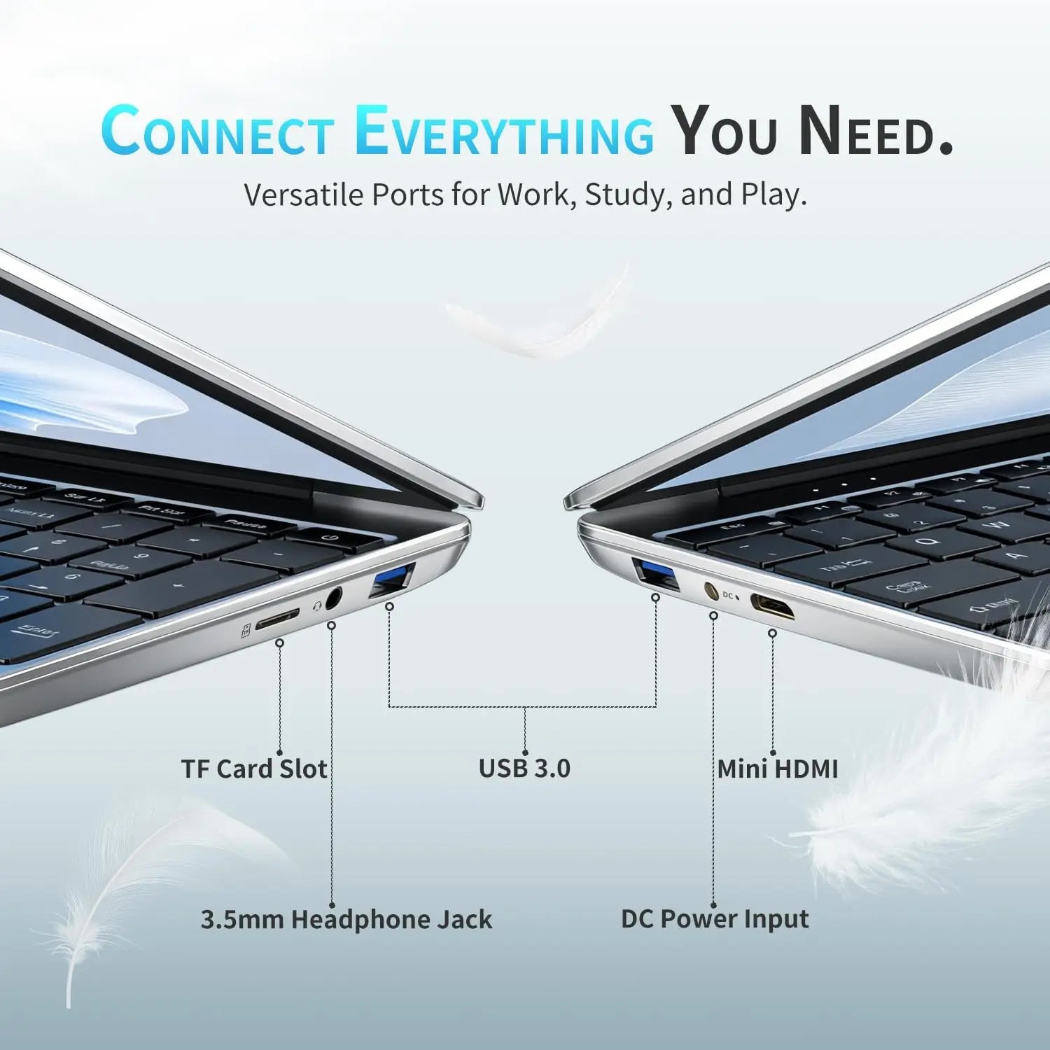 ACEKAMAS 14.1" Intel N150 Gaming laptop 16GB RAM 1TB 2TB SSD Portable laptops Windows 11 Pro Office Gaming Notebook computer PC