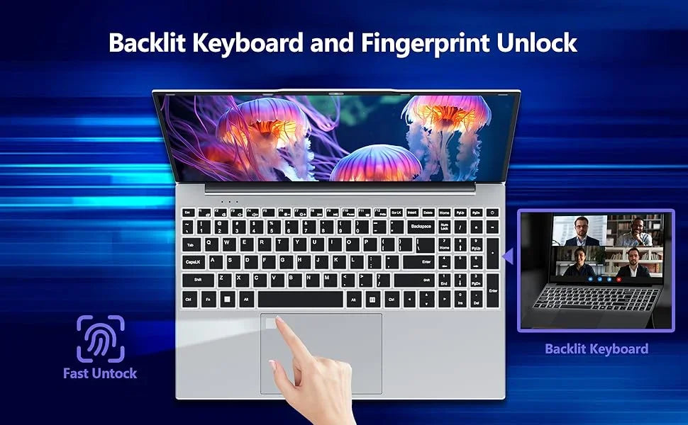 2026 LENO 15.6 Inch 4K HD Laptop Intel Core i9-9900 Win11 16GB RAM 1TB SSD Ultra Thin Portable Gaming Business Notebook Computer