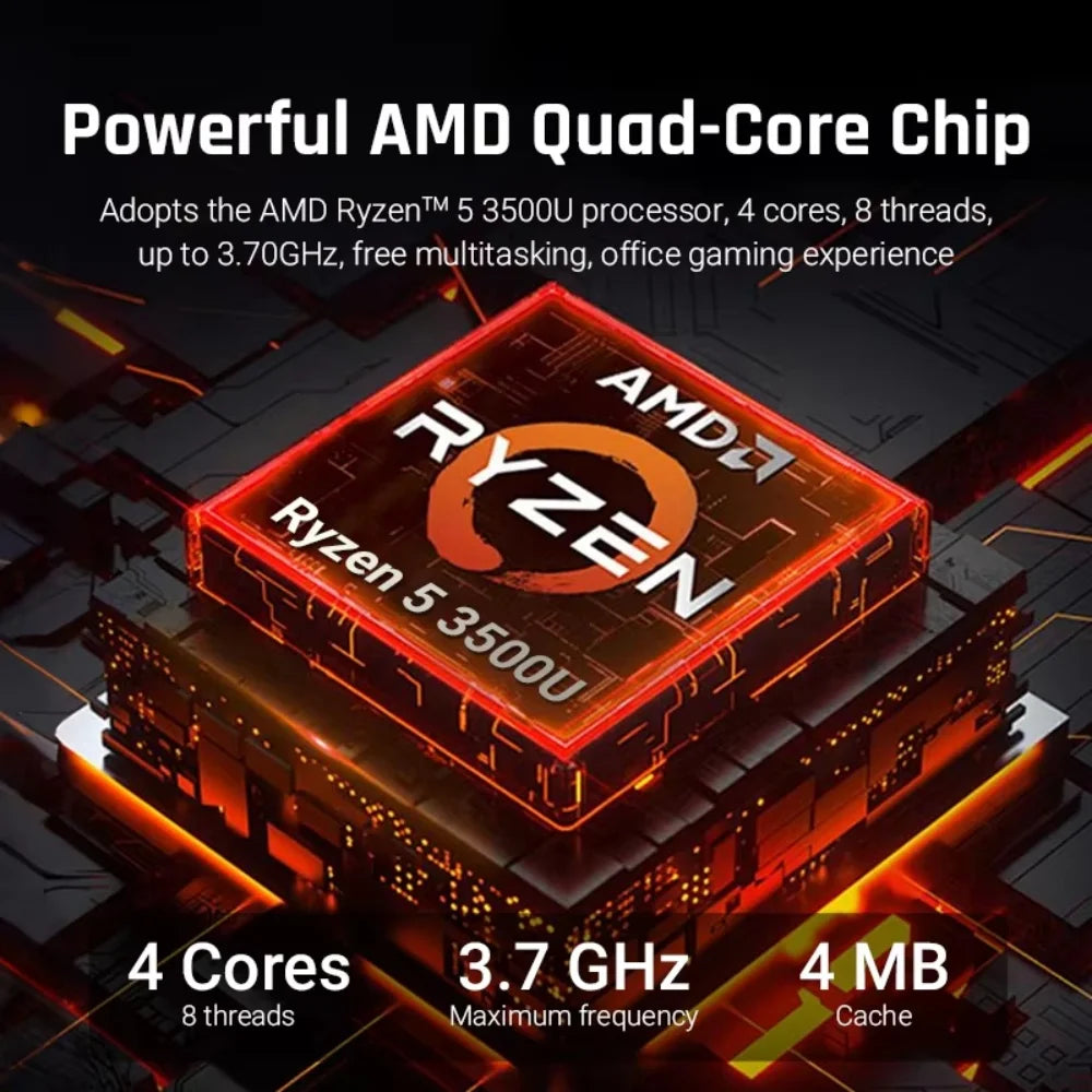 15.6Inch Ultra-Thin 32GB Ram 128G-1TB SSD Amd Ryzen 5 3500U 2.1Ghz Integrated graphics Windows 11Pro Version Fast Charge Laptop
