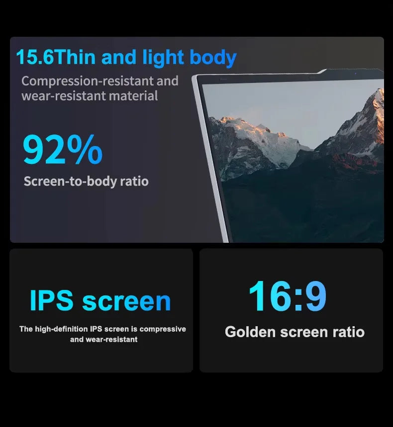 Xiaman 15.6" Portable Gaming Laptop Computer Intel Core i9 10980HK Gamer PC 16GB RAM 1TB SSD Windows 11 Office Study Notebook PC