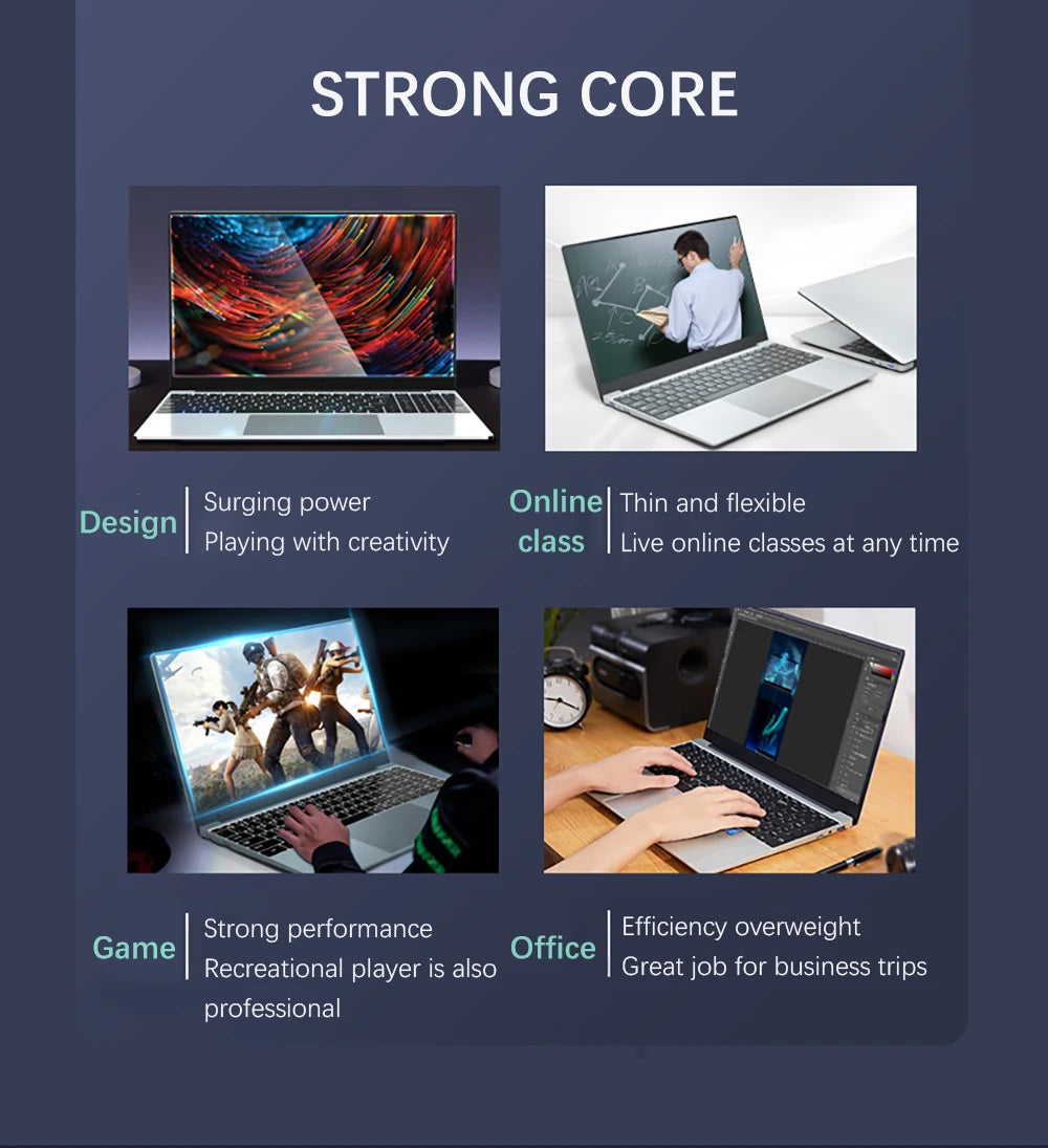 JX-S9 Thin and light Laptop AMD Ryzen 7 4700U 15.6 '' Notebook Backlit 1920*1080 5000mAh Windows 11 Fingerprint Gaming Laptop